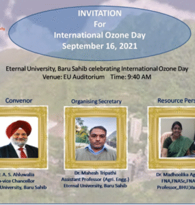 Eternal University Observes International Ozone Day with Awareness Activities