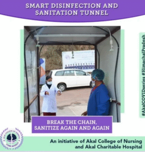Combating COVID-19 – Akal College of Nursing and Kalgidhar Trust Lead the Way with Screening Campaign & Smart Sanitation Tunnel