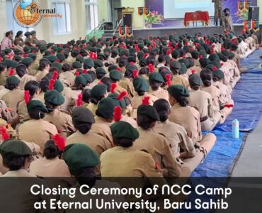 Closing Ceremony of NCC Camp at Eternal University – Celebrating Discipline and Leadership