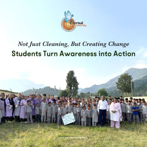 Swachhta Pakhwara 2025 – Eternal University Students Lead Cleanliness Revolution in Kotla Mangan