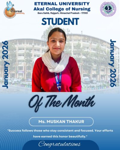 Celebrating Excellence Student of the Month Awards January 2026 at Akal College of Nursing