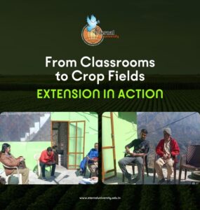 From Campus to Fields – Eternal University Engages Farmers Through Rural Extension Visit