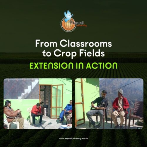 From Campus to Fields – Eternal University Engages Farmers Through Rural Extension Visit