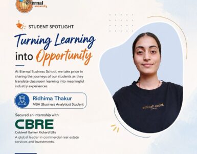From Baru Sahib to CBRE – An MBA in Business Analytics Success Story at Eternal University From Baru Sahib to CBRE – An MBA in Business Analytics Success Story at Eternal University